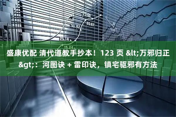 盛康优配 清代道教手抄本！123 页 <万邪归正>：河图诀 + 雷印诀，镇宅驱邪有方法
